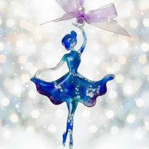 Handgefertigte Harz-Ballerina – eleganter Christbaumschmuck für Weihnachten