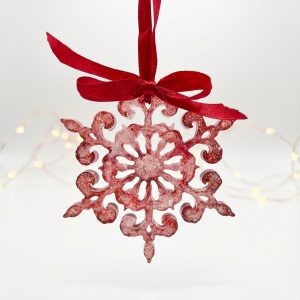 Glitzerndes Schneeflocken-Ornament | Filigrane Winterdeko