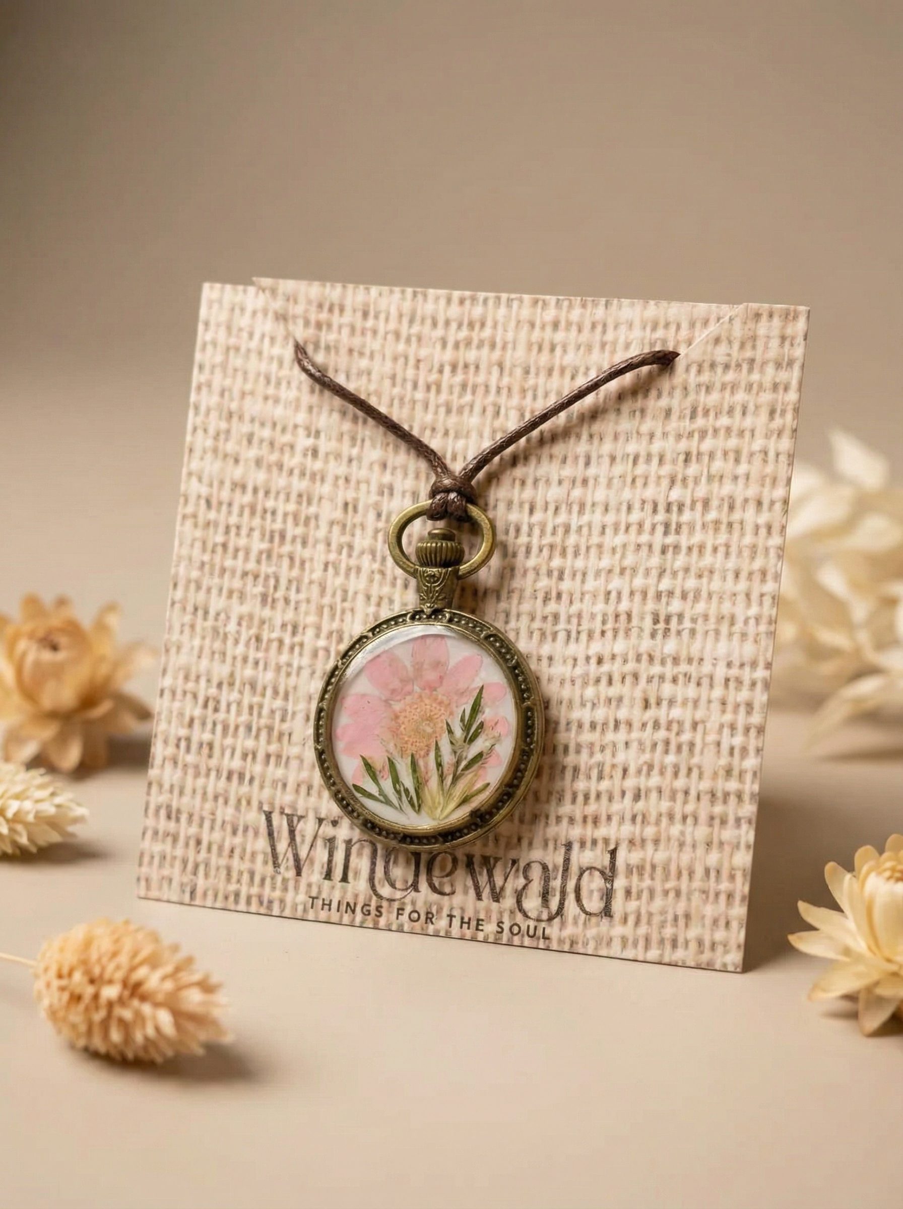 Gepresster Pflanzen-Anhänger | Naturschmuck – Bild 2