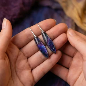 Silber 925 Ohrhänger | Funkelnder Harz Schmuck