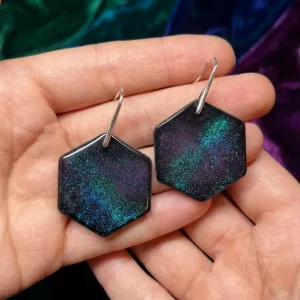 Hexagon Ohrhänger Silber 925