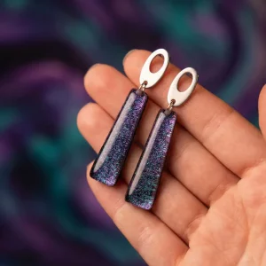 Glitzernde Resin Ohrhänger