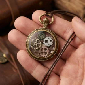 Industrieller Uhrmechanismus Anhänger | Mechanischer Charm Schmuck