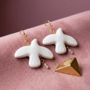 Minimalistische Vogel Ohrringe, Tauben Schmuck