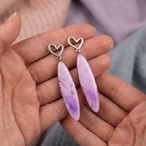 Kunstharz Tropfen Ohrringe mit Herz