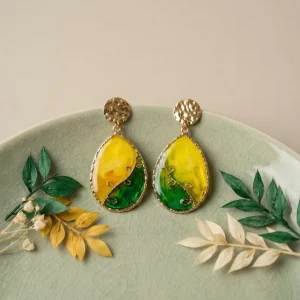 Resin Hängeohrringe | Handgemachter Tropfenschmuck