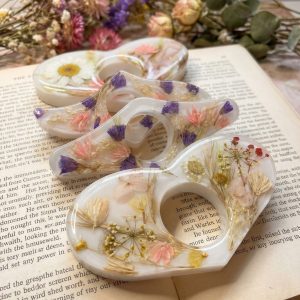 Harz Buchseitenhalter, Florale Buchstütze